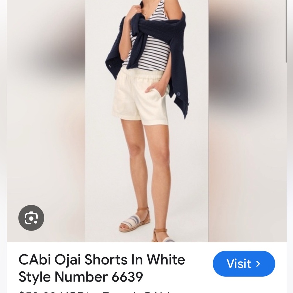 CAbi Cream Ojai Shorts 6639